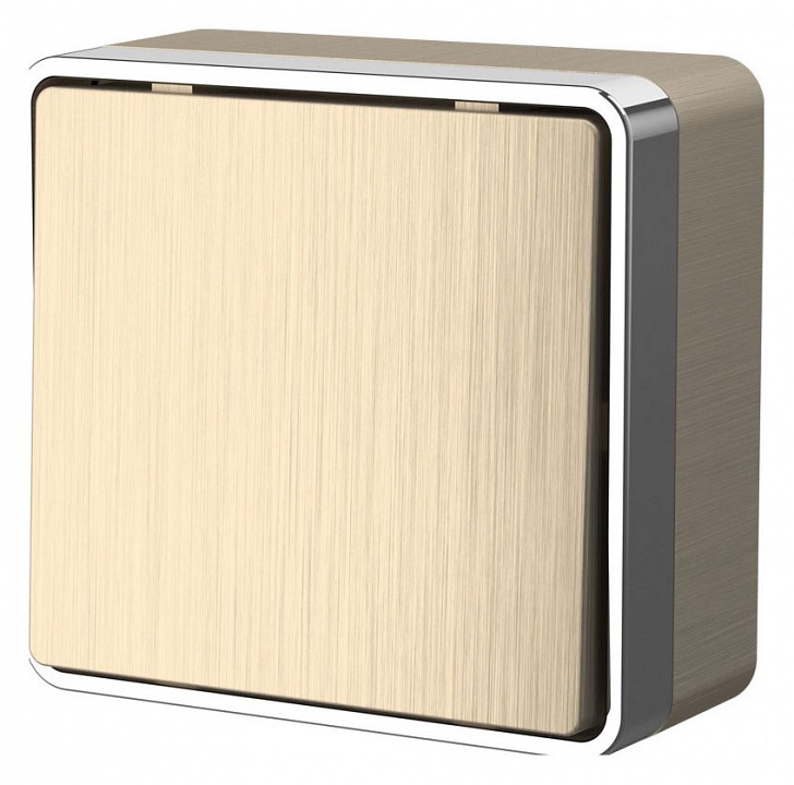 Выключатель одноклавишный Werkel Gallant (шампань рифленый) W5010010 | Werkel WRKa051039