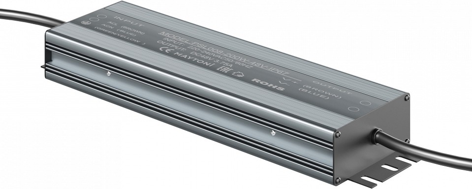 Блок питания с проводом Maytoni Power Supply Magnetic PSL008-200W-48V-IP67 | Maytoni MYPSL008-200W-48V-IP67