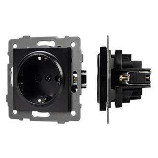 Механизм электрической розетки SCT-MEU1-PL-BK-V (250V, 16A) (Arlight, -) | Arlight 049815