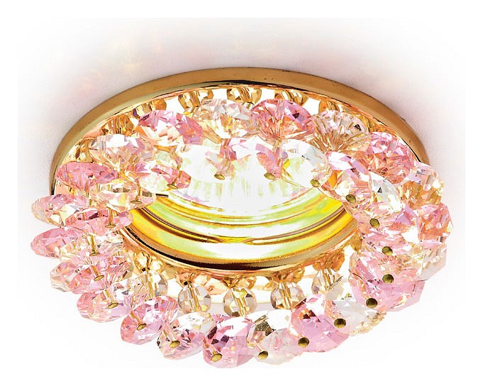Встраиваемый светильник Ambrella Light Crystal K206 K206 PI/G | Ambrella Light AMBRK206PIG