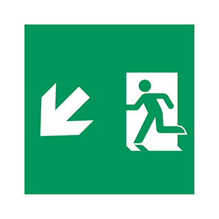 Пиктограмма EMGP-MARK-MA-LDOWN (Человек, Вниз-Влево) (Arlight, Пластик) | Arlight 059841