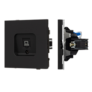 Механизм компьютерной розетки SCT-TENDO-MPC1-SFPL-BK (RJ-45, CAT6) (Arlight, -) | Arlight 054591