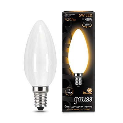 Лампа светодиодная Gauss 1032 E14 5Вт 2700K 103201105 | Gauss GA103201105