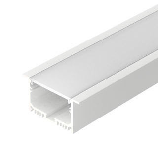 Профиль с экраном SL-LINIA62-F-2500 WHITE+OPAL (Arlight, Алюминий) | Arlight 021374