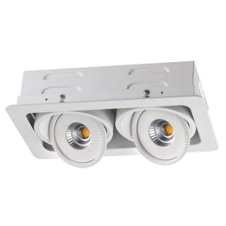 357581 SPOT NT18 112 белый Встраиваемый светильник IP20 LED 3000K 2*15W 85-265V GESSO | Novotech NT357581