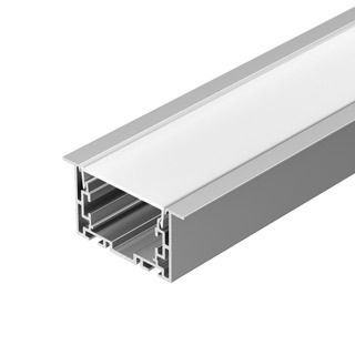 Профиль с экраном S2-LINIA69-F-2500 ANOD+OPAL (Arlight, Алюминий) | Arlight 021177