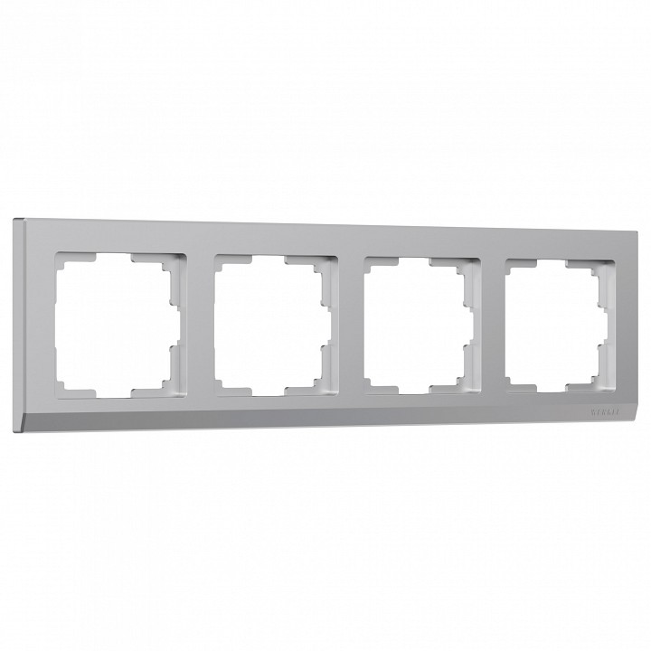 Рамка на 4 поста Werkel Stark (серебряный) W0041806 | Werkel WRKa050912