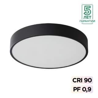 7758/36L MITRA LED SN 098 Светильник металл/акрил/черный LED 30Вт+6Вт(подсветка) 4000K D400 IP20 QUASAR | Sonex SN7758/36L
