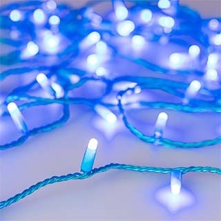 Светодиодная гирлянда ARD-STRING-CLASSIC-10000-BLUE-100LED-MILK-FLASH Blue (230V, 7W) (Ardecoled, IP65) | Arlight 031199