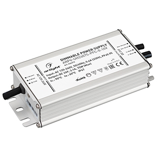 Блок питания ARPV-UH24075-PFC-0-10V (24V, 3.1A, 75W) (Arlight, IP67 Металл, 7 лет) | Arlight 024273