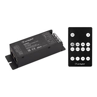 Диммер ARL-SYNC-DIM Black (12-24V, 1x25A, ПДУ 14кн, RF, RJ45) (Arlight, IP20 Металл) | Arlight 035135