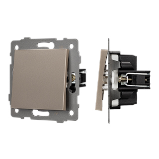 Механизм выключателя одноклавишный проходной SWT-MKP1-PL-GD-V (250V, 10A) (Arlight, -) | Arlight 049874