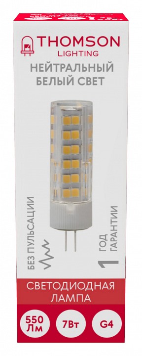 Лампа светодиодная Thomson G4 G4 7Вт 4000K TH-B4208 | Thomson THTH_B4208