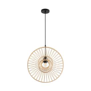 8383/1 ECO LN26 324 черный/бежевый, металл/бамбук Подвес E27 40W 220V CHAKRA | Lumion LN8383/1