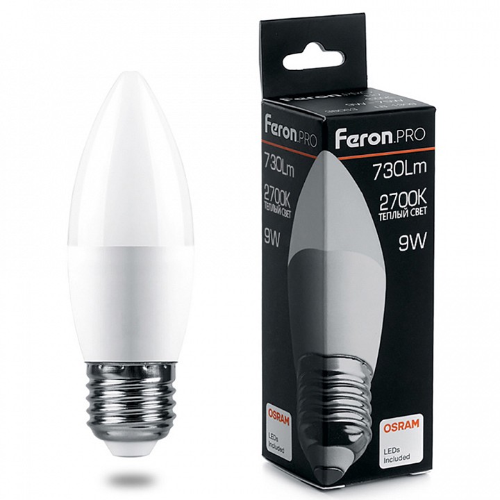 Лампа светодиодная Feron LB-1309 E27 9Вт 2700K 38062 | Feron FE38062