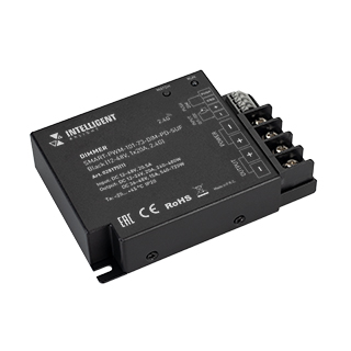 INTELLIGENT ARLIGHT Диммер SMART-PWM-101-73-DIM-PD-SUF Black (12-48V, 1x20A, 2.4G) (IARL, IP20 Металл) | Arlight 028175(1)