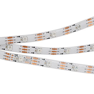 Лента SPI-5000SE-AM 5V RGB (5060, 150 LED x1, 2812) (Arlight, Закрытый, IP65) | Arlight 022182