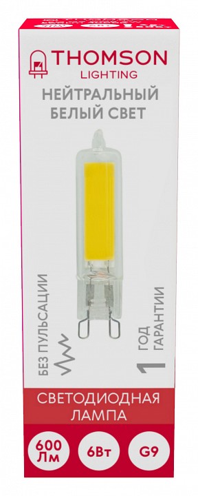 Лампа светодиодная Thomson G9 COB G9 6Вт 4000K TH-B4211 | Thomson THTH-B4211