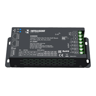 INTELLIGENT ARLIGHT Диммер SMART-PWM-104-73-SH-SUF Black (12-48V, 4x6A, RJ-45, 2.4G) (IARL, IP20 Металл) | Arlight 055881