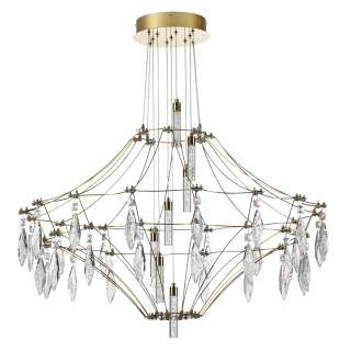 7000/51CL CLASSIC ODL_EX25 069 Потолочный светильник металл/хрусталь/нерж сталь IP20 LED 51W 4000K 220-240V FLAMENCO | Odeon Light OL7000/51CL