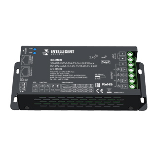 INTELLIGENT ARLIGHT Диммер SMART-PWM-104-73-SH-SUF Black (12-48V, 4x6A, RJ-45, TUYA Wi-Fi, 2.4G) (IARL, IP20 Металл) | Arlight 055882