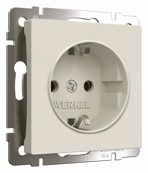 Розетка с заземлением без рамки Werkel Айвори матовые W1171062 | Werkel WRKa059274