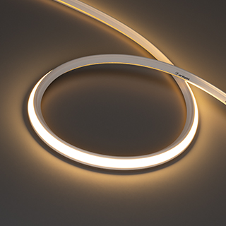 Лента герметичная MOONLIGHT-3D-T-X544-10x10mm 24V Warm3000 (8 W/m, IP67, 5m, wire x1) (Arlight, Вывод боковой)