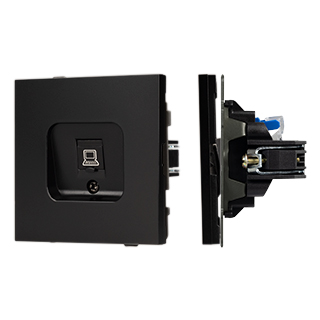 Механизм компьютерной розетки SCT-TENDO-MPC1-PL-BK (RJ-45, CAT6) (Arlight, -) | Arlight 054104