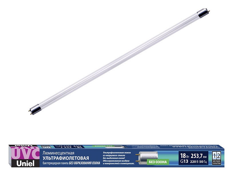 Лампа бактерицидная Uniel  G13 18Вт K UL-00007276 | Uniel ULUL-00007276