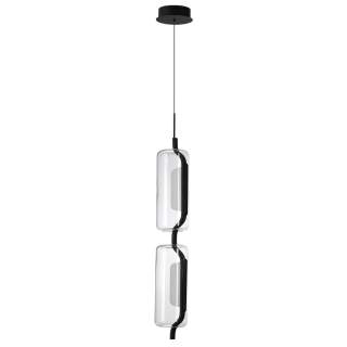 5003/20L L-VISION ODL23 465 черный матовый/прозрачный/стекло Подвес LED 20W 3000K KAVIA | Odeon Light OL5003/20L