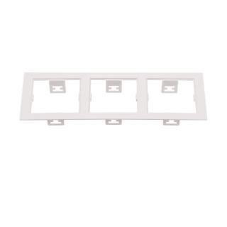214536 Рамка DOMINO Triple QUADRO MR16 БЕЛЫЙ (в комплекте) | Lightstar LS214536