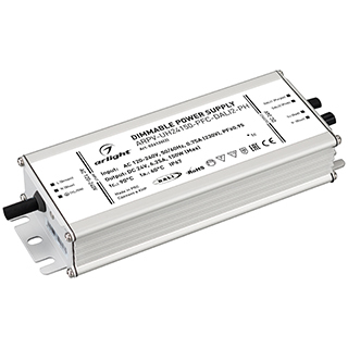 Блок питания ARPV-UH24150-PFC-DALI2-PH (24V, 6.3A, 150W) (Arlight, IP67 Металл, 7 лет) | Arlight 026126(2)