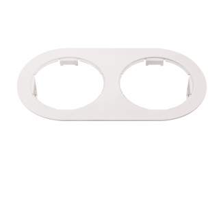 214656 Рамка DOMINO Double ROUND МR16 БЕЛЫЙ (в комплекте) | Lightstar LS214656