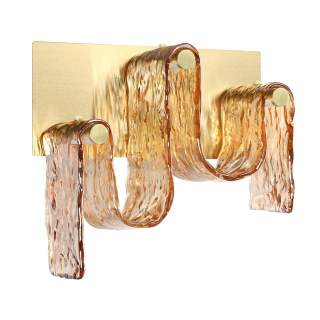 5105/16WL L-VISION ODL26 547 брашинг/янтарный металл/стекло Настенный светильник LED x 16W 4000K FLOW | Odeon Light OL5105/16WL