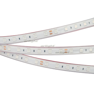 Лента RTW 2-5000PGS 24V Red 2x (5060, 300 LED, LUX) (Arlight, 14.4 Вт/м, IP67) | Arlight 014414