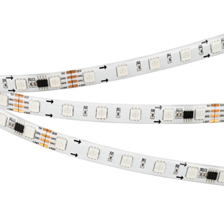 Лента SPI-5000SE-AM 24V RGB (5060, 60 LED/m, x6) (Arlight, Закрытый, IP65) | Arlight 027613