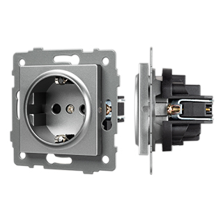 Механизм электрической розетки SCT-MEU1-PL-GR-V (250V, 16A) (Arlight, -) | Arlight 049816