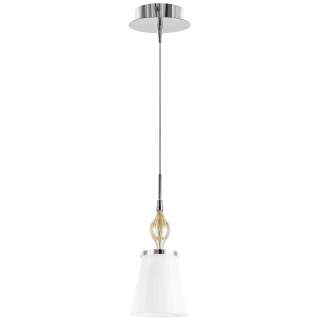 806010 (MD2067-1L) Подвес ESCICA 1х40W E14 БЕЛЫЙ/КОНЬЯК/ХРОМ (в комплекте) | Lightstar LS806010