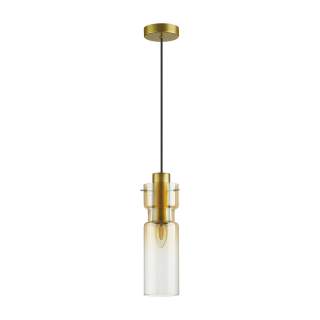 5057/1A PENDANT ODL24 459 золотой/янтарный/металл/стекло Подвес E27 1*40W SCROW | Odeon Light OL5057/1A