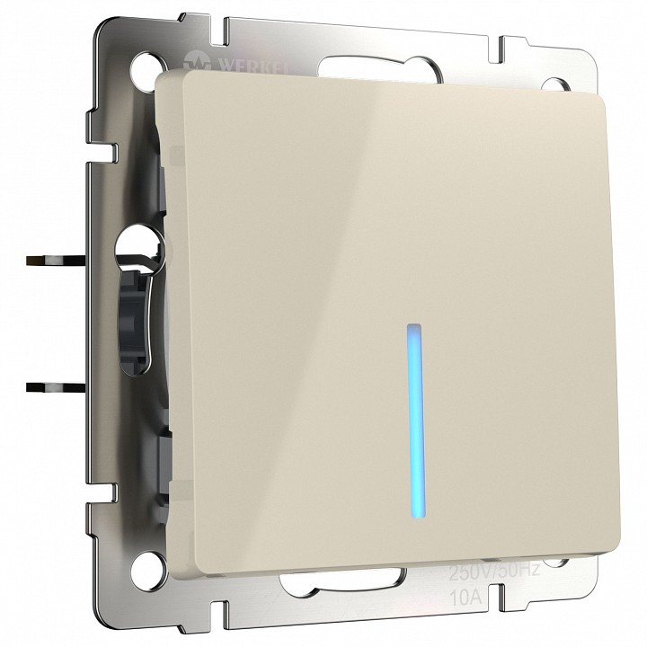 Выключатель одноклавишный с подсветкой без рамки Werkel слоновая кость W1112103 | Werkel WRKa051463