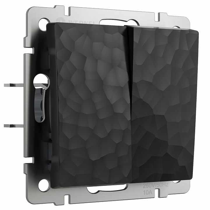 Выключатель двухклавишный без рамки Werkel Hammer W1220008 (черный) | Werkel WRKa052059