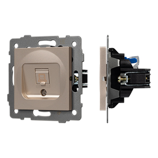 Механизм компьютерной розетки SCT-MPC1-PL-GD-V (RJ-45, CAT6) (Arlight, -) | Arlight 049849