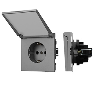 Механизм розетки влагозащищённый SCT-TENDO-MCP-PL-GR (230V, 16A) (Arlight, -) | Arlight 054092