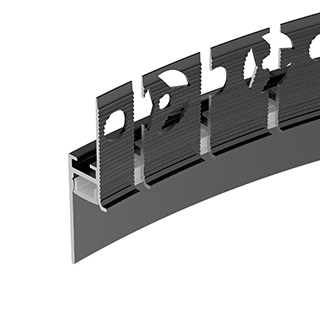 Профиль PLINTUS-FANTOM-BENT-H20-SIDE-2000 BLACK (Arlight, Алюминий) | Arlight 043673(1)