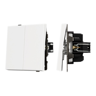 Механизм выключателя двухклавишный непроходной SWT-TENDO-MK02-PL-WH (230V, 10A) (Arlight, -) | Arlight 054058