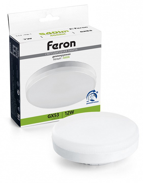 Лампа светодиодная Feron LB-456 GX53 12Вт 4000K 51065 | Feron FE51065