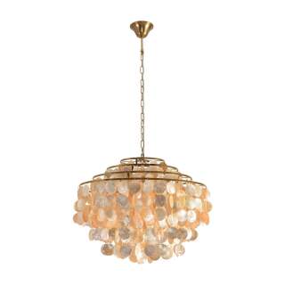 8386/6 MODERNI LN бронза/перламутровый, металл/ракушка Люстра E14 6*40W 220V SHELLA | Lumion LN8386/6