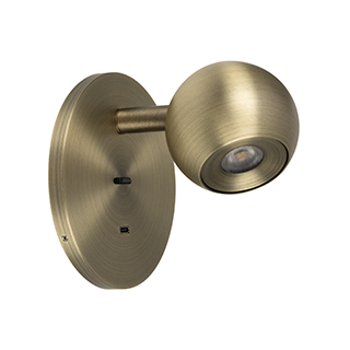 Светильник SP-OTTORI-WALL-CHARGE-6W Warm3000 (BR, 30 deg, 230V, USB-C) (Arlight, IP20 Металл) | Arlight 058483